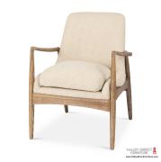  Westan Cream Boucle Fabric Chair 