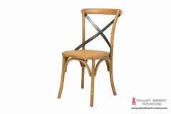  Cross Back Dining Chair - Natural Rustic 