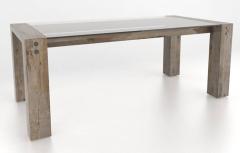 Loft Series Rectangle Glass Top Dining Table - LN Pedestal 