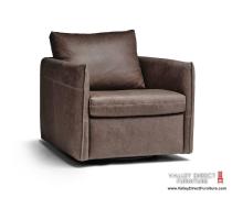  Olivia Leather Swivel Chair 