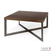 Faye Square Coffee Table in Medium Brown Finish Faye Square Coffee Table in Medium Brown Finish