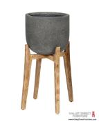 Patio Large Round Pot - Grey Stone Patio Large Round Pot - Grey Stone